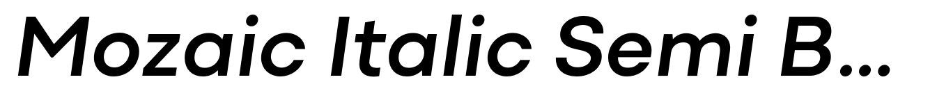 Mozaic Italic Semi Bold